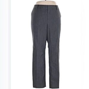 Ann Taylor Gray Plus Pants Straight Leg Dress Trousers Slacks Sz 14